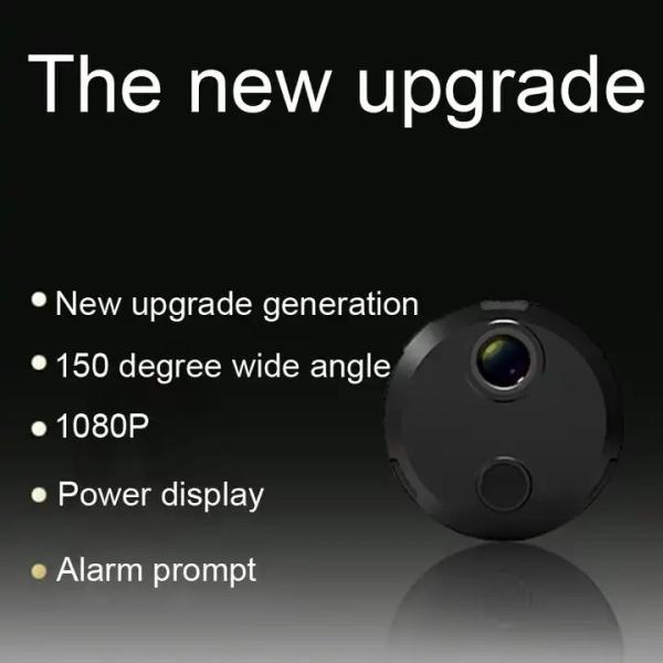 1080P HD Indoor Mini WiFi Security Camera Portable Body Worn TF Card