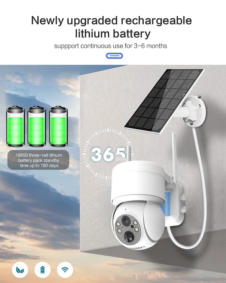 Наблюдение на открытом воздухе водоустойчивое IP68 камеры слежения 4G CCTV 3MP солнечное видео-