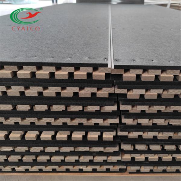 Decorative Ceiling Mounted Acoustic Wall Panels Wood Veneer Panels