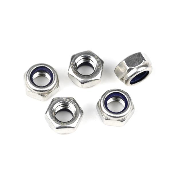 100% QC проверенная нержавеющая сталь Din985 Шестиугольная нейлоновая вставка самозаключающиеся орехи для технического обслуживания транспортных средств