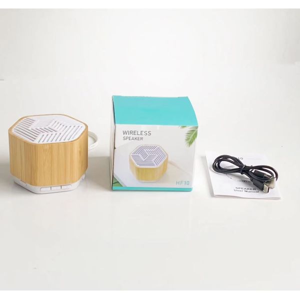 Bamboo Wood Portable Smart Speaker