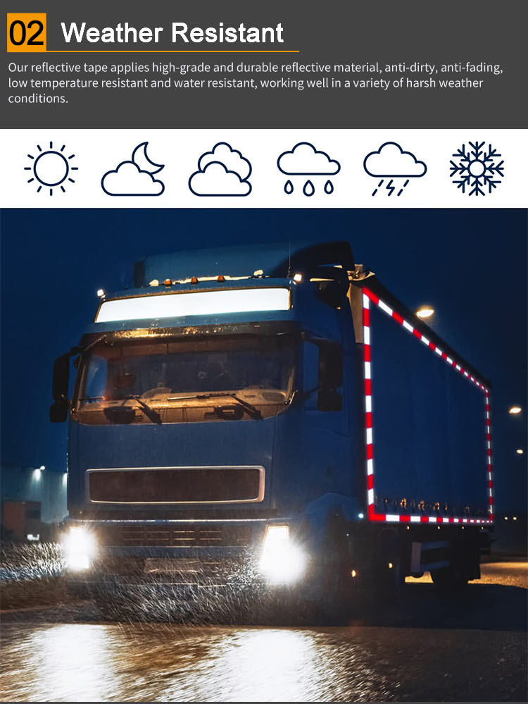 DOT Reflective Tape High-performance Vehicle Conspicuity Tape For Trucks, Trailers, Buses