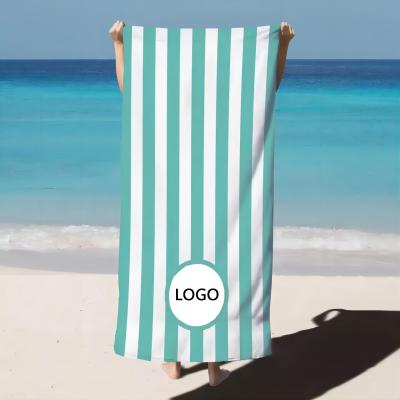 Toalhas de praia personalizadas de microfibra com impressão personalizada de logotipo e sublimação