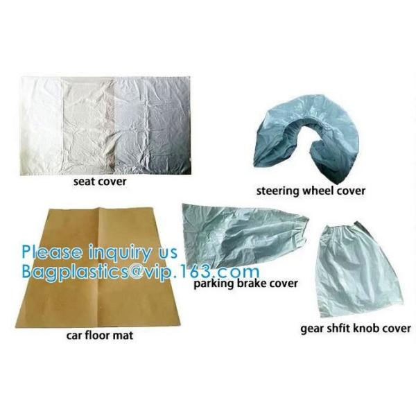 Biodegradable Compost Car Floor Mat Auto Disposable Steering Wheel Seat Cover Interior Accessories Steering Tire Bags