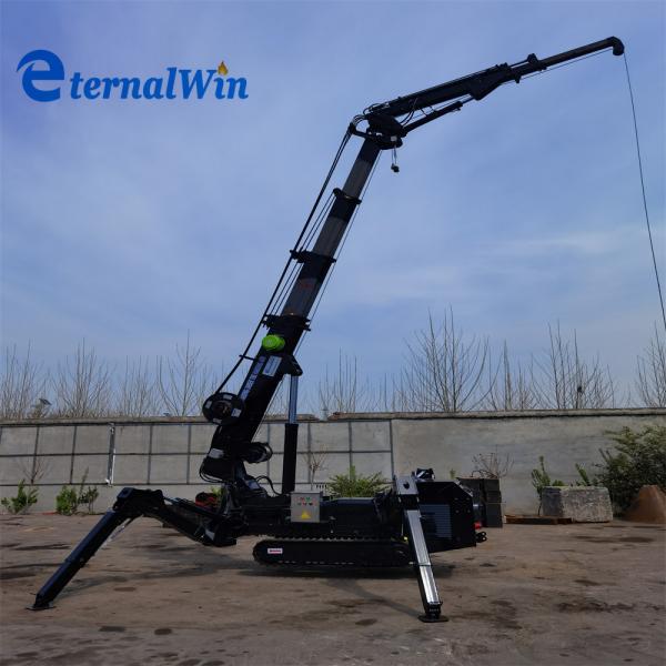 Versatile 3 Ton Spider Crane with 360 Degrees Slewing Angle and Diesel Engine AC Motor