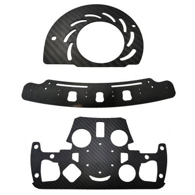 Cnc do carbono T300 3mm de Japão que corta o preto da folha 3K 6K 12K da fibra do carbono