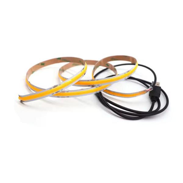 5V COB LED Strip Lights High Brightness 300 Leds/M Can Cut Single Color Strip