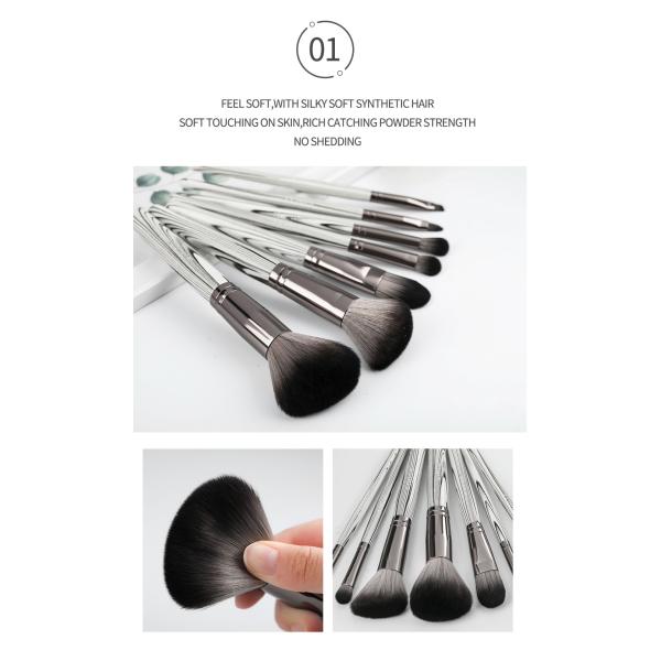 7PCS Paper Box ISO9001 Makeup Brush Gift Set for Face