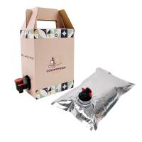2L 3L 5L cartón de papel desechable de embalaje de café de bebida fría de jugo de la caja bolso dispensador en la caja bolsa aséptica