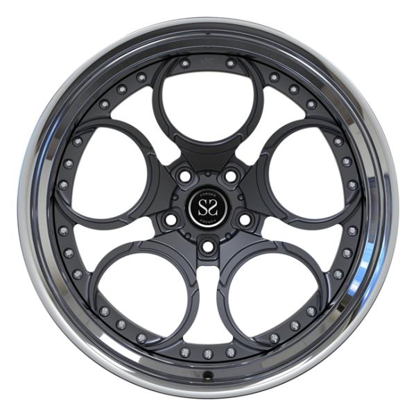 Отполированная губа 2-х кованых дисков спицами из оружейного металла для Nissan 350z Custom