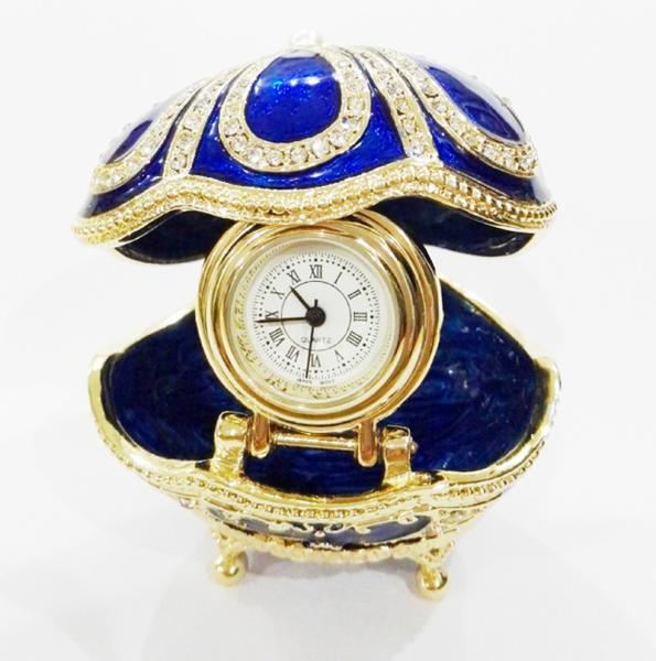 Handicraft faberge egg metal jewelry box Faberge Egg Trinket Jewelry Box with a Pearl  Estee Egg Jewelry trinket box