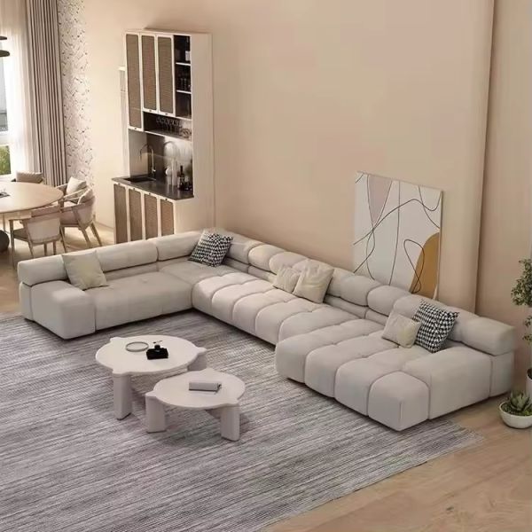 Customizable L Shape Corner Living Room Furniture Modern Style Customized Color Leather Sectional Sofa Set Youpin