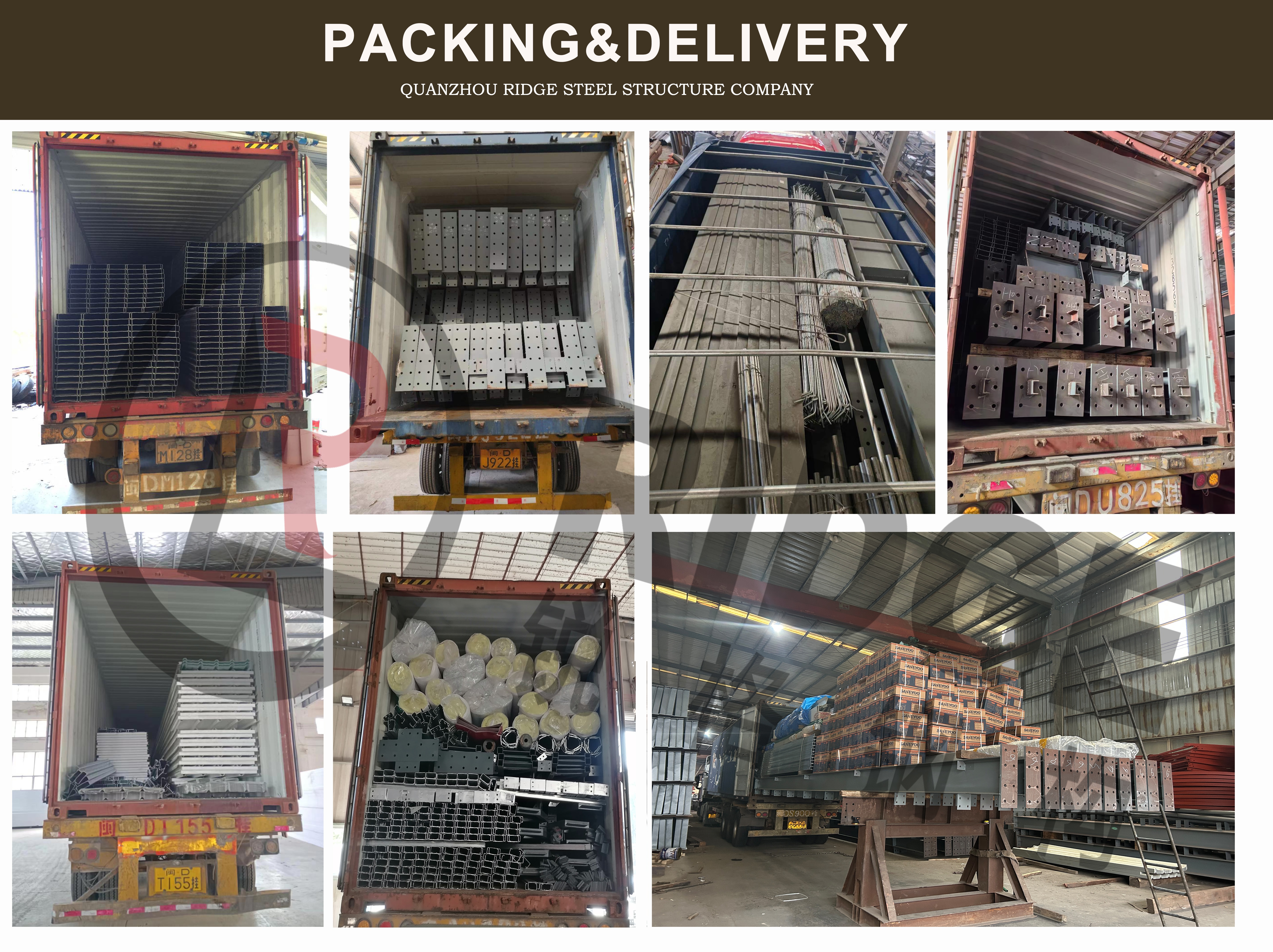 with crane Smooth Finish Galvanized Steel Structure Metal Panel Wall Roof Engineer Helps To Instruct Installation Structural Solution