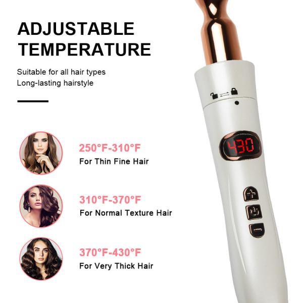 LED Display Interchangeable Ceramic Curler Set Iron 5 In 1  110-240V