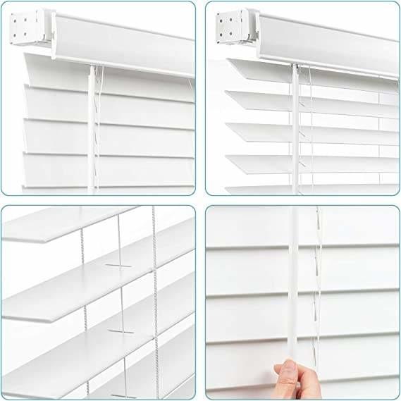 Venezianas de madeira Roman Roller Shades Fade Resistance do falso da janela francesa