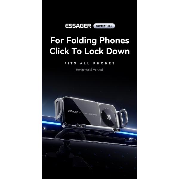 ESSAGER X01 15W Wireless Charging Car Phone Holder Mount Car Vents