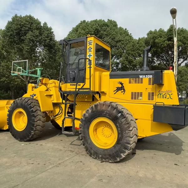 Японская марка загрузчика Komatsu WA320 Использованный загрузчик для строительного оборудования Komatsu