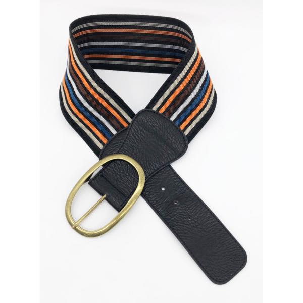 Резинка женщин Multicolor подпоясывает ширину 7.8cm с пряжкой Анти--латуни