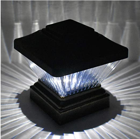 Weatherproof 6.5 Inch Solar Garden Lamp Post Lights