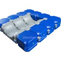 Plataforma flutuante modular portátil azul/cinzento/vermelho HDPE Dock de cubo flutuante 500x500x400mm
