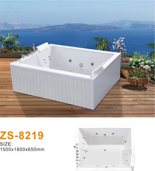 Sleek Acrylic Freestanding Whirlpool Tub Bathroom Multi-Functional Control System