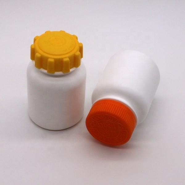 Round 225ml 7.5oz Plastic HDPE Medicine Container Supplement Holder Bottle Gear Cover
