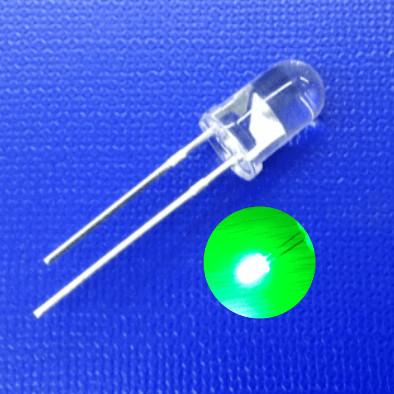 5mm LED Diodo Emitente de Luz 520nm Cor Verde 30000mcd Ultra Brilhante Cabeça Redonda LED