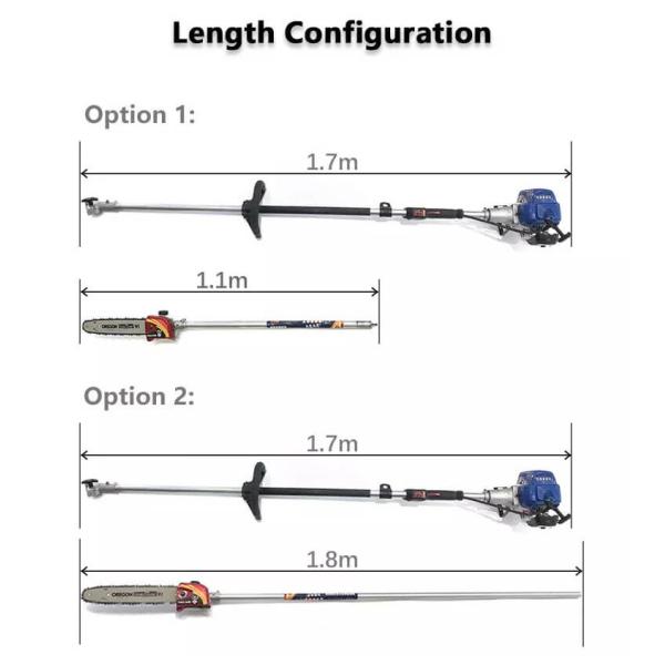 Триммер изгороди достигаемости цепной пилы 25.4cc поляка бензина длинный длинный