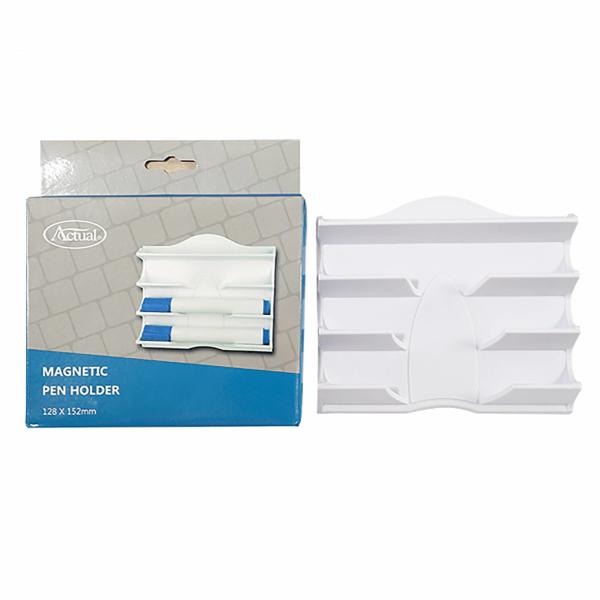 Suportes de caneta para quadro branco escolar de escritório PVC suporte para marcador de quadro branco magnético