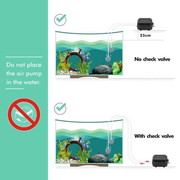 10W Dual Outlet Silent Aquarium Pum Bubbler