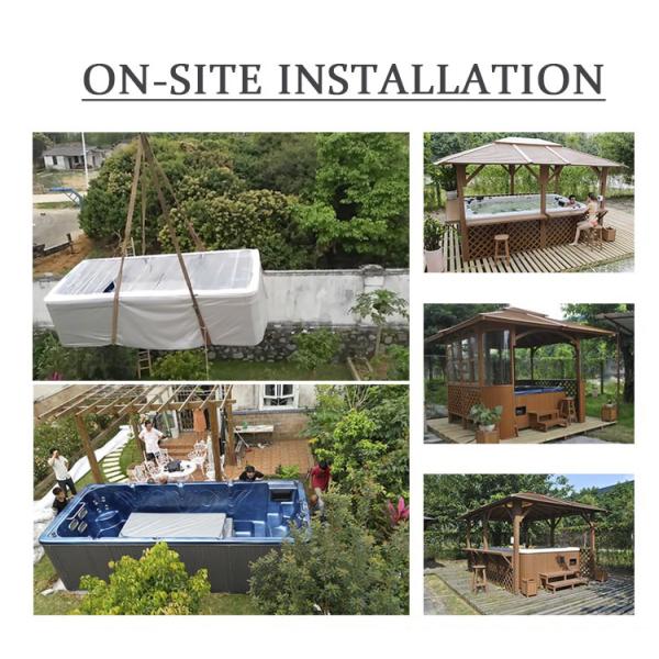 Роскошный ушат спа заплыва управлением бальбоа в 6 метров для 7 человек на открытом воздухе