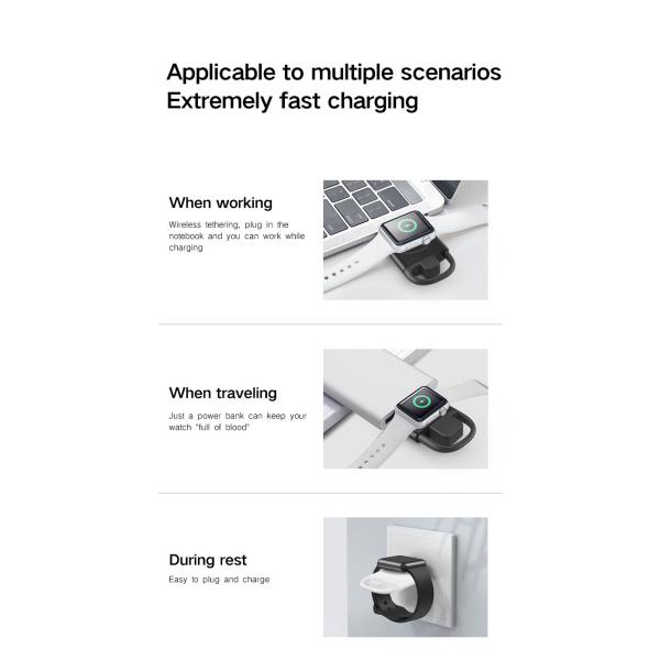 Легкий белый Apple Watch беспроводное магнитное зарядное устройство 5V Входное напряжение