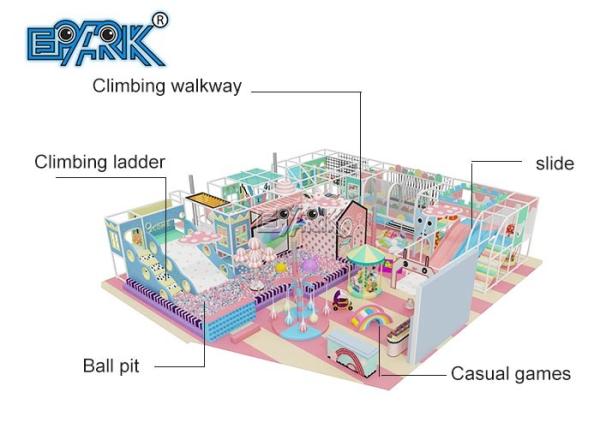Amusement Play Gym Jungle Theme Soft Playground Equipment Customize Size