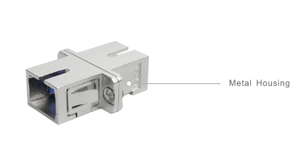 SC Simplex Metal Fiber Adapter – Durable Metal Housing, Low Insertion Loss, High & Low Temperature Resistant, for Fiber Optic Cable-to-Cable & Cable-to-Equipment Connections