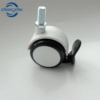 Mute Rubber Swivel Medical Caster Wheels With Brake 3/4/5 Inch