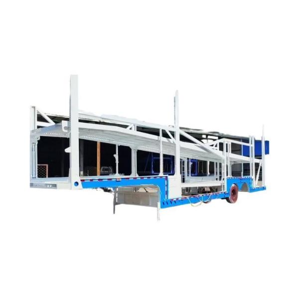 6/8 Bit Cars Hauler Semi Trailer for Euro Style Double Deck Hydraulic Lifting Truck