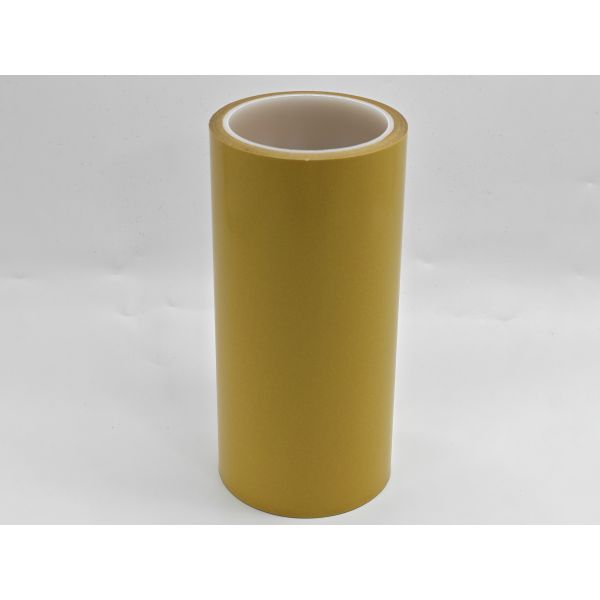 High Adhesion Yellow PET Double-Sided Tape Die-Cut Friendly for Electrical Metal Plastic Bonding