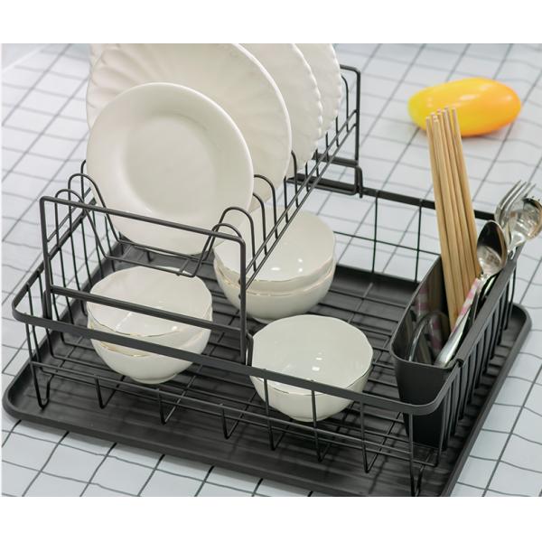 Anti Corrosion 1.5KG Stainless Steel 2 Tier Dish Rack