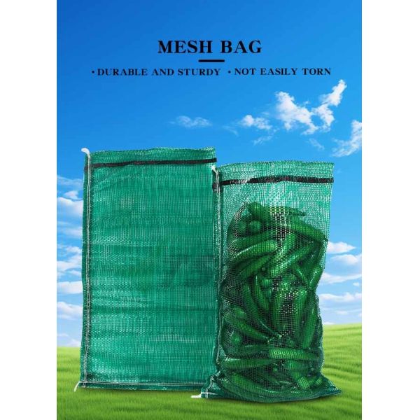 Durable Green Color Pp Leno Mesh Bag For Chilli Tomato Packing