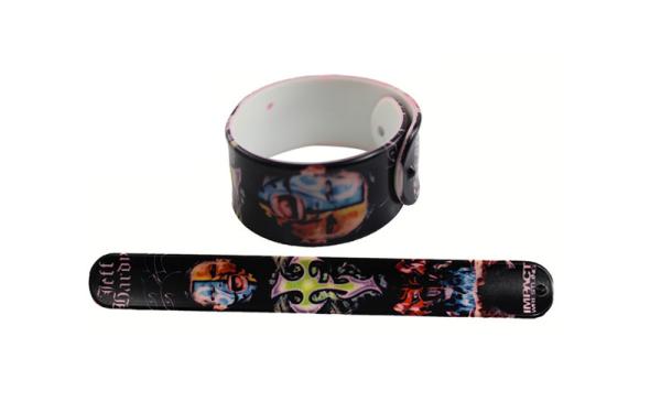 Eco Friendly Rubber Personalized Slap Bracelets Customized Promo Printed
