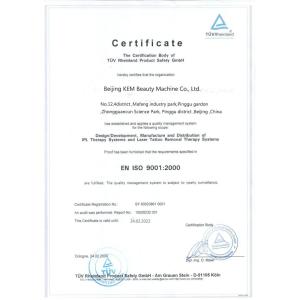 Beijing KEM Beauty Machine Co., Ltd. Certifications