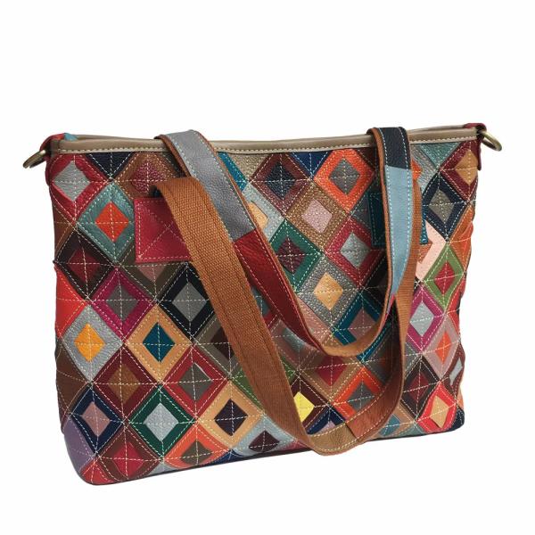 Custom Women's Handbags Tote Bags Designer Vintage Leather Bag for Bohemian Style