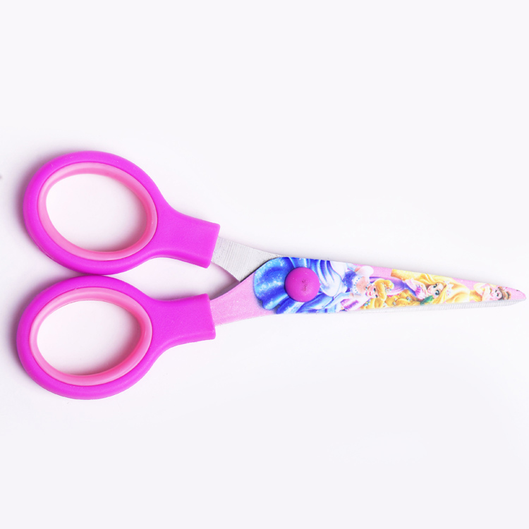 Wholesale good quality creative stationary colourful fancy cartoon paper cutting scissors
