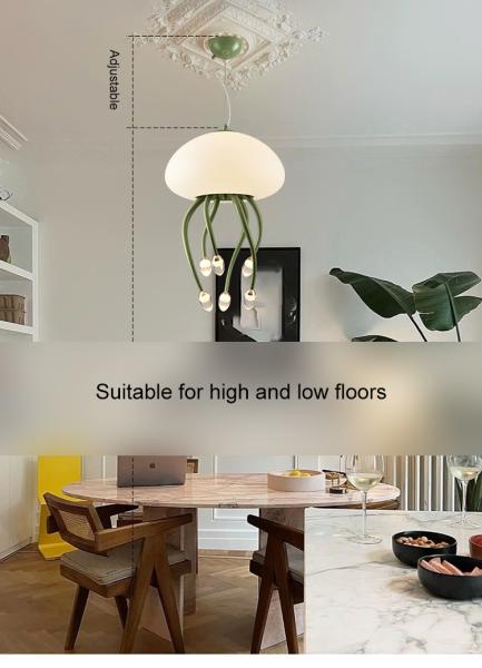 Cream style designer jellyfish chandelier minimalist and creative living room light(WH-AP-563)