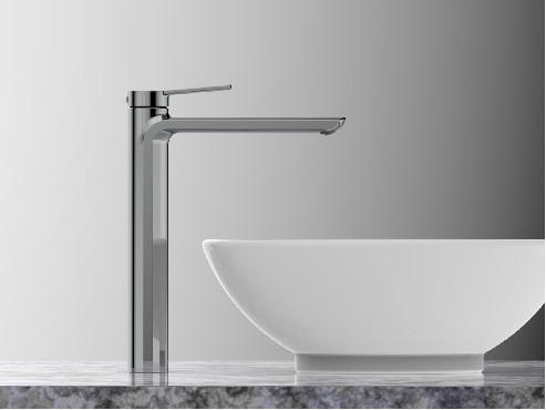 Brass Ceramic Cartridge Bathroom Basin Mixer Tap Chrome Black High Spout