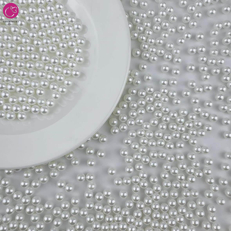 ABS Imitation Pearl 3-20mm No Hole Beads Handmade Beaded Bracelet Necklace DIY Jewelry Accessories Rhinestones Product Type