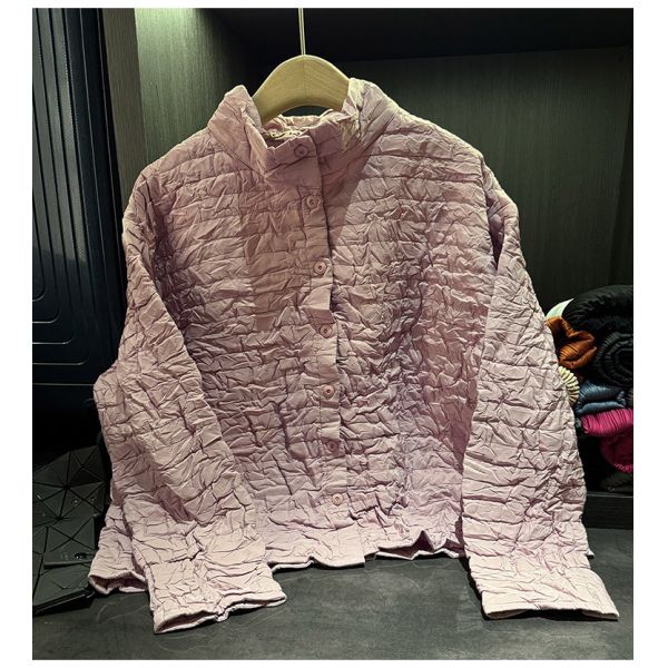 New Winter Single-Breasted Quilted Coat Versatile Slimming Warm Top Stand-Up Collar Long Designed Vintage Simple Solid Color