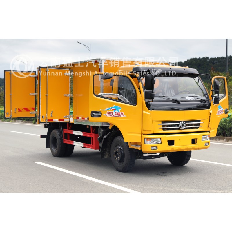 4x2 Light Duty Box Van Truck - Dongfeng Single Cab 5 Ton Payload 118kW 160 Engine - Commercial Delivery Cargo Truck