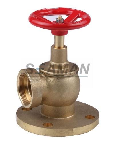 Válvula da boca de incêndio de fogo com o homem do PN 16 da flange 1,5 ângulo direito com linha fêmea - bronze
