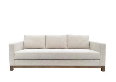Solid Timber Base Sofa Fabric 3 Seater Plinth Vintage 3 Seater Fabric Settee